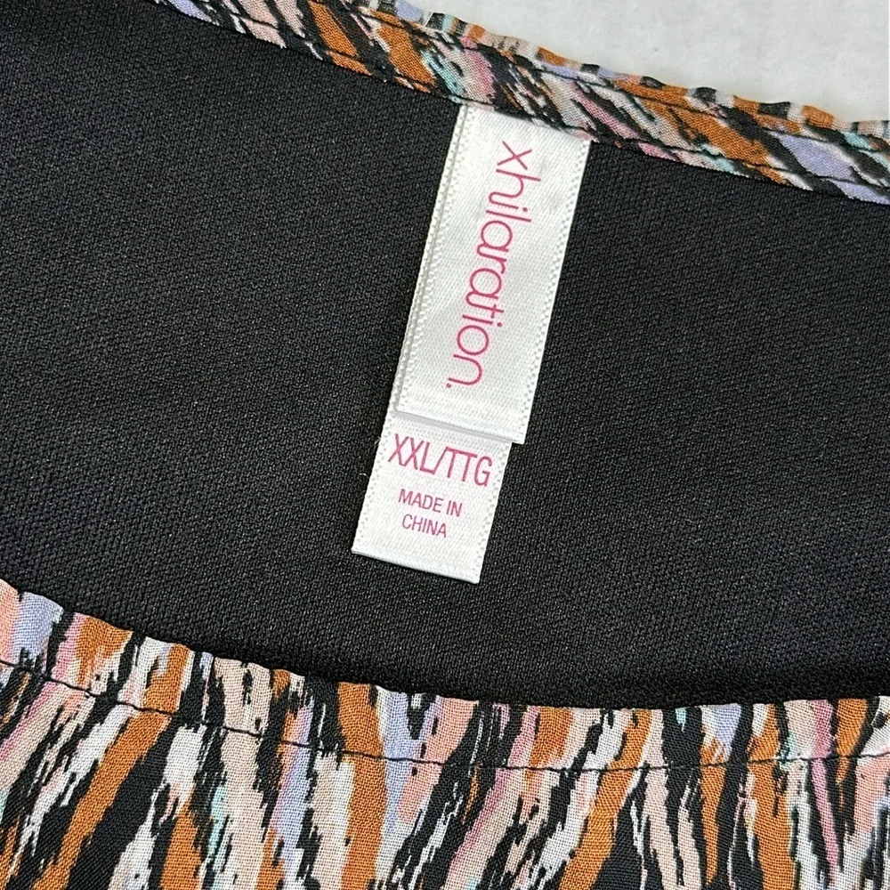 Xhilaration Women's XXLarge Dress Pleated Bell Sleeve Shift Swing Boho NWT‎